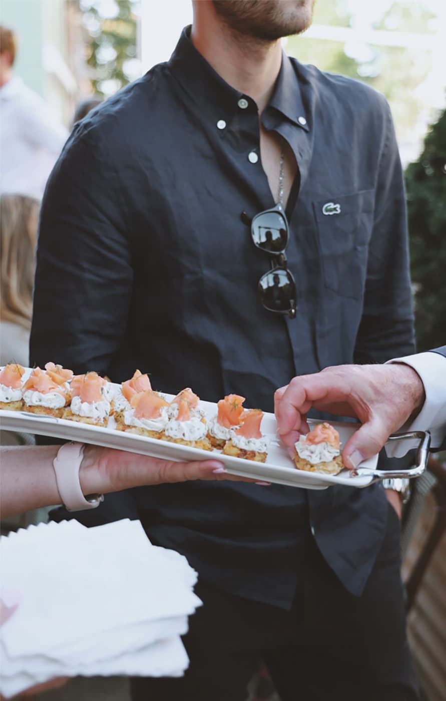 Food being served at the event venue in Lexington, KY